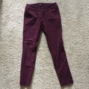 Eggplant LOFT Julie skinny pants